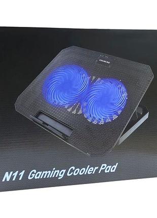 Підставка для ноутбука монолітна givecool n11 чорний abs пластик із тримачами 15.6 дюйма
