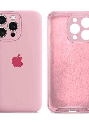 Чехол силиконовый silicone case square full camera для iphone 11 pro max с микрофиброй внутри розовый mc-10669