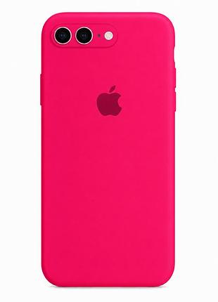 Чехол силиконовый silicone case square full camera для iphone 7 8 se 2020 защита камеры микрофибра розовый mc-11010
