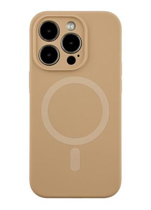 Чохол силіконовий glow silicone case з magsafe для iphone 14 pro захист камери desert gold mc-12179