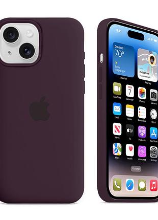 Чохол силіконовий silicone case з magsafe для iphone 14 plus захист від ударів із мікрофіброю всередині elderberry mc-10800