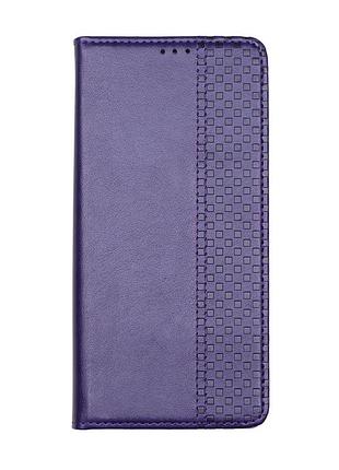 Чохол-книжка chess skin tpu для xiaomi redmi note 14 4g захист камери з мікрофіброю всередині темно-фіолетовий mc-12223