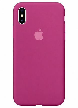 Чехол силиконовый silicone case full size для iphone xr защита от падений с микрофиброй внутри 48.dragon fruit mc-10501