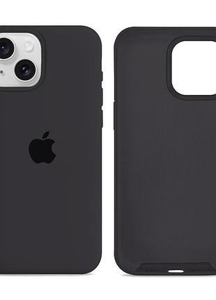 Чохол силіконовий silicone case full size для iphone 15 plus протиударний з мікрофіброю всередині 15.dark grey mc-10875