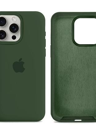 Чехол silicone case full size с микрофиброй для iphone 16 pro max максимальная защита от ударов 54.atrovirens mc-11419