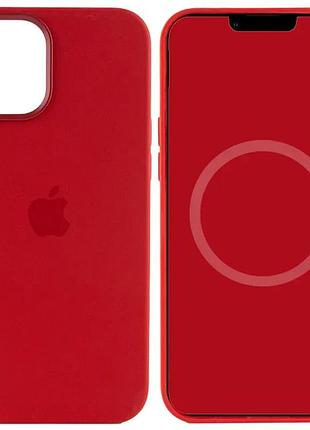 Чехол силиконовый с magsafe и защитой камеры для iphone 12 12 pro красный mc-10644