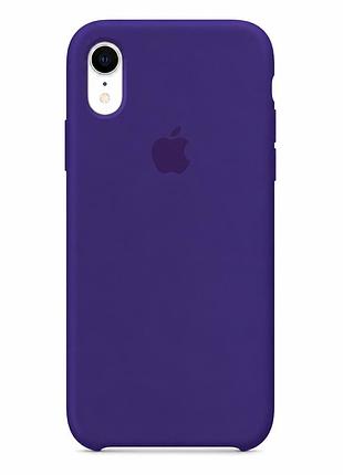 Чохол силіконовий протиударний для iphone xr з мікрофіброю всередині фіолетовий mc-10473