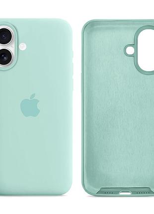Чохол силіконовий silicone case full size для iphone 16 максимальний захист протиударний 21.sea blue mc-11473