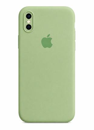 Чохол silicone case full size з мікрофіброю для iphone x xs захист від ударів mint mc-11525
