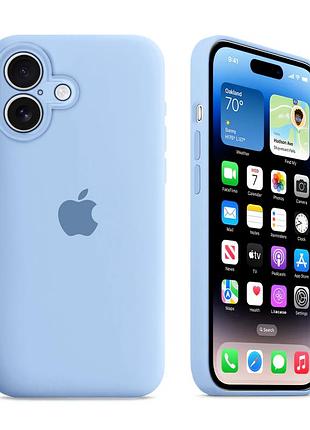 Чехол силиконовый silicone case full size с микрофиброй для iphone 16 защита от повреждений лиловый mc-11562