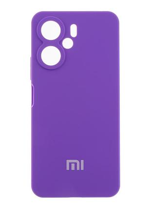 Чохол liquid silicone full camera для xiaomi redmi 13c poco c65 протиударний із захистом камери elegant purple mc-11623