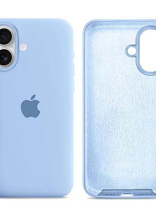 Чохол silicone case full size для iphone 16 plus з мікрофіброю всередині протиударний захисний 05.lilac mc-11442