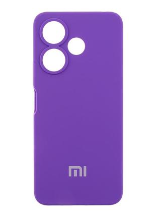 Чехол liquid silicone full camera для xiaomi redmi 13 4g poco m6 4g противоударный с микрофиброй внутри 43.grape mc-11632