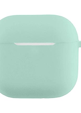 Чехол силиконовый с карабином для apple airpods 4 защитный износостойкий матовый 21.sea blue mc-10366