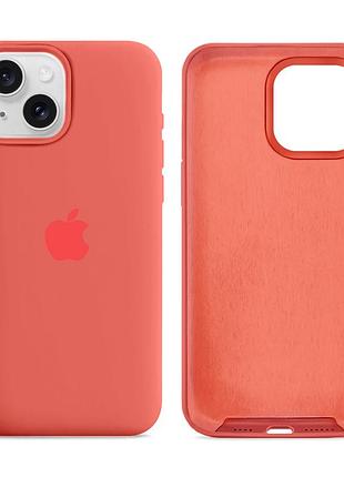 Чехол силиконовый silicone case full size для iphone 15 защита от повреждений приятная на ощупь поверхность 74.pink pomelo