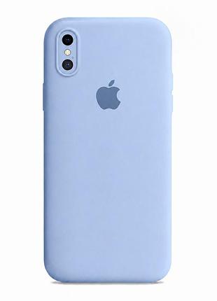 Чохол силіконовий silicone case square full camera для iphone xs max захист камери з мікрофіброю всередині 05.lilac mc-10969