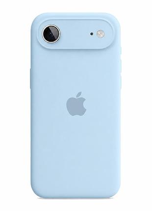 Чохол силіконовий silicone case full size для iphone 17 air з мікрофіброю захист від пошкоджень sky blue mc-12109