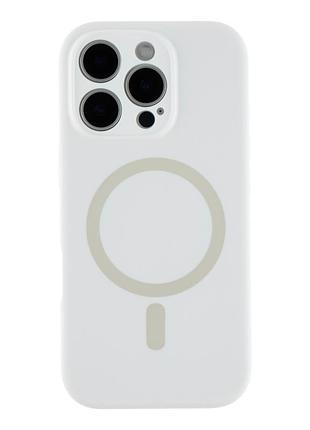 Чехол силиконовый glow silicone case с magsafe для iphone 16 pro max защита камеры белый mc-11751
