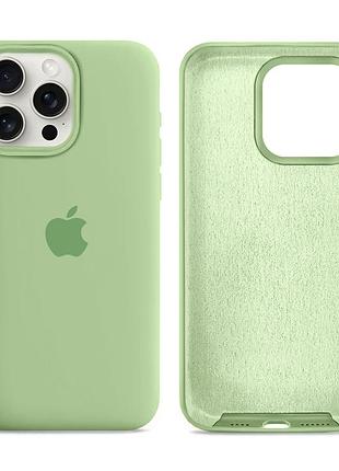 Чехол силиконовый silicone case full size для iphone 16 pro max с микрофиброй внутри защита от ударов mint mc-11417
