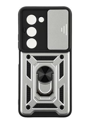 Чехол armor guard shield панель-накладка для xiaomi redmi 15 4g tpu и pc серебристый mc-12100