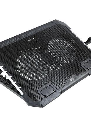 Подставка для ноутбука givecool s900 с rgb подсветкой и двумя вентиляторами черная для комфортной работы и игр black.