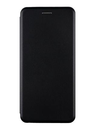 Чехол-книжка кожа для xiaomi redmi note 14 4g защитный с текстильной внутренней отделкой черный mc-12139