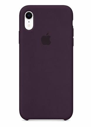 Чехол силиконовый silicone case full size для iphone xr защитный с микрофиброй внутри elderberry mc-11060