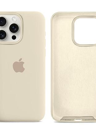 Чохол силіконовий silicone case full size для iphone 12 pro max з мікрофіброю всередині захисний antique white mc-11094