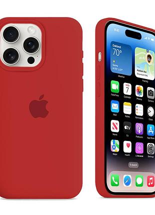 Чехол силиконовый silicone case с magsafe для iphone 13 pro max противоударный красный mc-10814