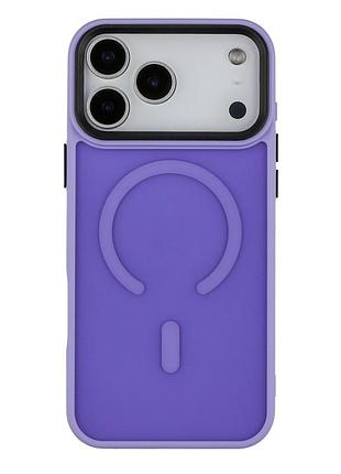 Чохол tpu+pc shadowmat з magsafe для iphone 17 pro захист камери elegant purple mc-12210