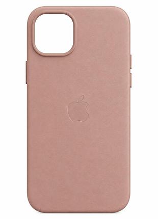 Чохол leather case силіконовий із мікрофіброю для iphone 14 захист від пошкоджень sand pink. mc-10781