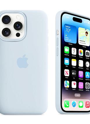Чохол силіконовий silicone case з magsafe для iphone 12 pro max захист камери cloud blue mc-10935