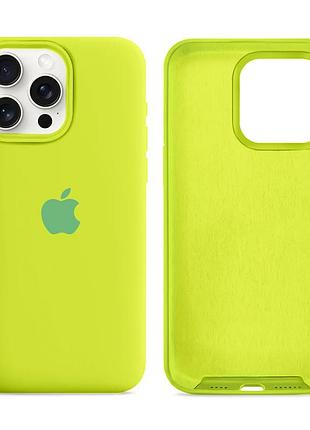 Чехол силиконовый silicone case full size для iphone 13 pro max с микрофиброй внутри стойкий к загрязнениям 40.shiny green