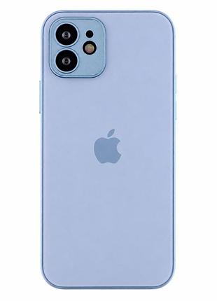 Чехол ag-glass matte накладка с magsafe для iphone 12 защита камеры ударопрочный матовый sierra blue mc-11298