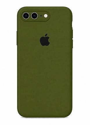 Чохол силіконовий square full camera для iphone 7 plus 8 plus із захистом камери army green mc-11000
