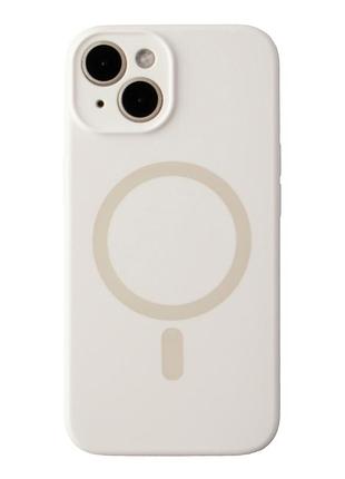 Чехол силиконовый glow silicone case с magsafe для iphone 13 защита камеры белый mc-11793