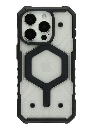 Чохол tpu+pc armorhex magnetic case для iphone 15 pro протиударний прозорий black mc-11850