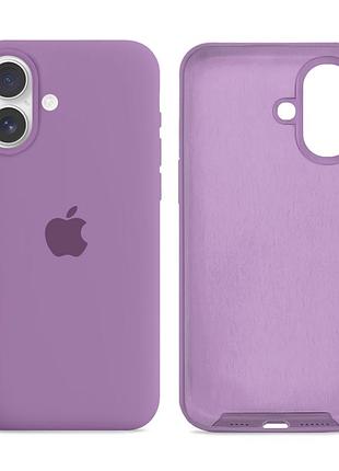 Чохол силіконовий silicone case full size для iphone 16 захисний з мікрофіброю всередині 68.blackcurrant mc-11483