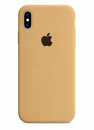 Чехол силиконовый silicone case full size для iphone xs max с защитой от падений матовый 29.gold mc-11408