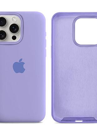 Чехол силиконовый silicone case full size для iphone 16 pro с микрофиброй защита от ударов elegant purple mc-11467