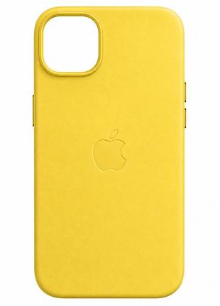 Чохол leather case з magsafe для iphone 13 pro max захист від ударів із мікрофіброю всередині canary yellow mc-11178