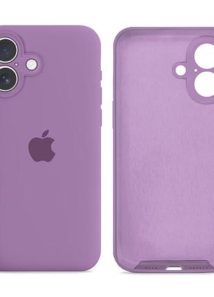 Чехол силиконовый silicone case full size с микрофиброй для iphone 16 защита от повреждений 68.blackcurrant mc-11557