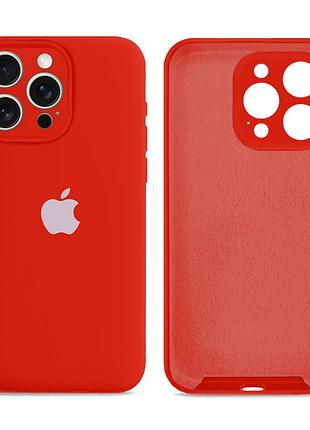 Чохол silicone case full size з мікрофіброю для iphone 13 pro max захист від подряпин wine red mc-11342