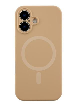 Чехол силиконовый glow silicone case с magsafe для iphone 16 защита камеры desert gold mc-12176