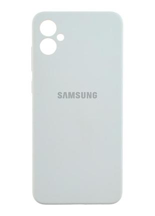 Чохол liquid silicone full camera для samsung galaxy a05 захист камери з мікрофіброю білий mc-11654
