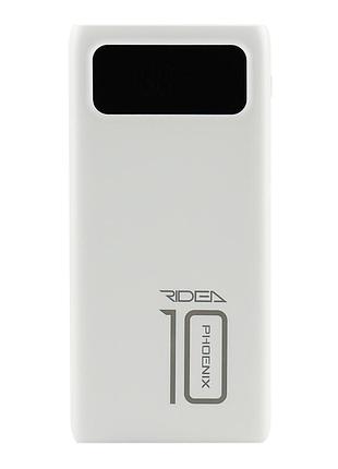 Power bank ridea rp-d10l phoenix10 10000 mah с led дисплеем и фонарем белый