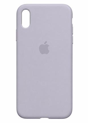 Чехол силиконовый silicone case full size для iphone xs max с микрофиброй внутри защитный 07.lavender mc-10430