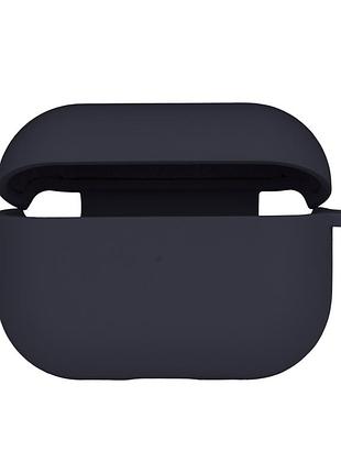 Чохол силіконовий з мікрофіброю для airpods pro 2 захисний з амортизацією темно-синій mc-10351