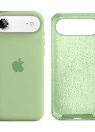 Чехол силиконовый silicone case full size для iphone 17 air защитный с микрофиброй внутри 01.mint mc-12019