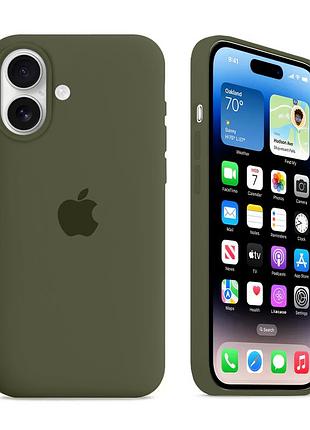 Чехол силиконовый silicone case с magsafe для iphone 17 защита от падений light moss mc-12068